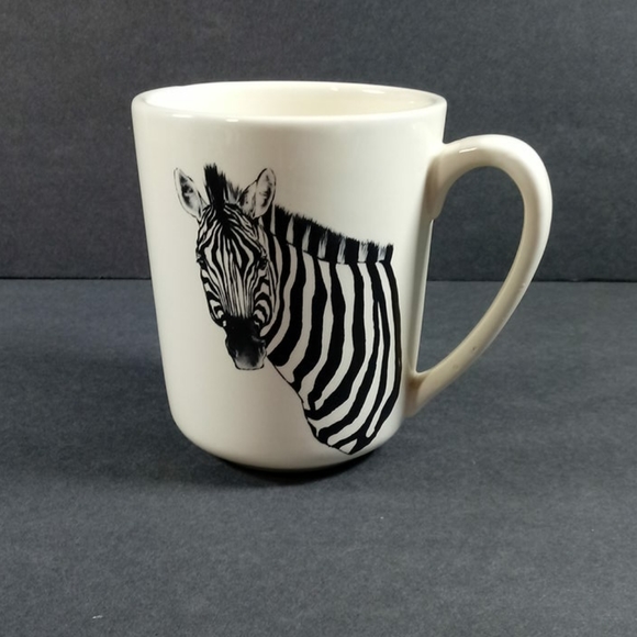 Pier 1 Dining White Zebra Coffee Mug Poshmark